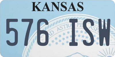KS license plate 576ISW