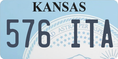 KS license plate 576ITA