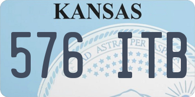 KS license plate 576ITB