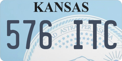 KS license plate 576ITC