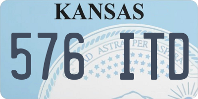 KS license plate 576ITD