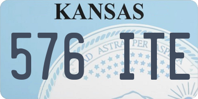 KS license plate 576ITE
