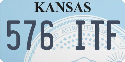 KS license plate 576ITF