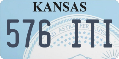 KS license plate 576ITI