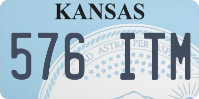 KS license plate 576ITM
