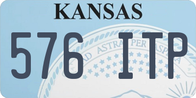 KS license plate 576ITP