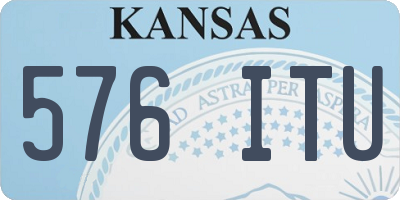 KS license plate 576ITU