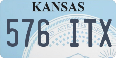 KS license plate 576ITX