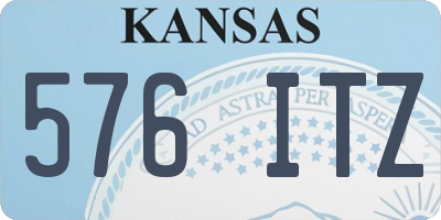 KS license plate 576ITZ