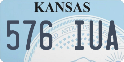 KS license plate 576IUA