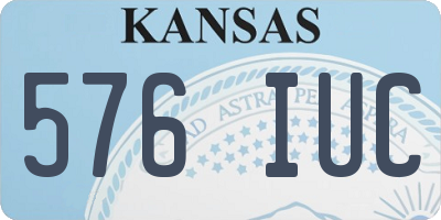 KS license plate 576IUC