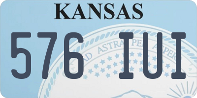 KS license plate 576IUI