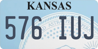 KS license plate 576IUJ