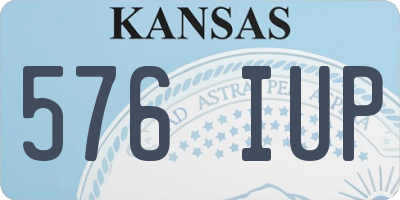 KS license plate 576IUP