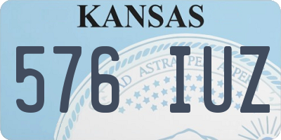 KS license plate 576IUZ