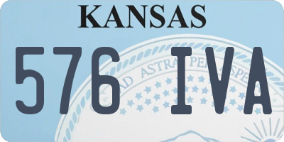 KS license plate 576IVA