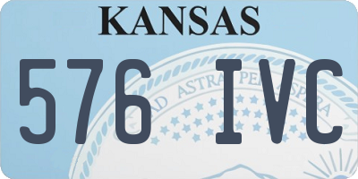 KS license plate 576IVC