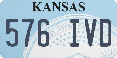 KS license plate 576IVD