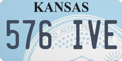 KS license plate 576IVE