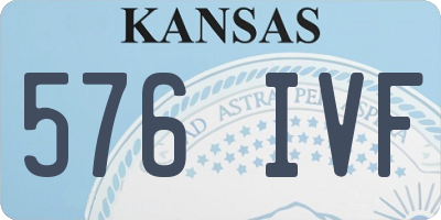 KS license plate 576IVF