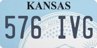 KS license plate 576IVG