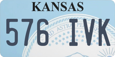 KS license plate 576IVK