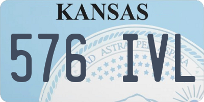 KS license plate 576IVL
