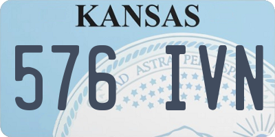 KS license plate 576IVN