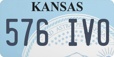 KS license plate 576IVO