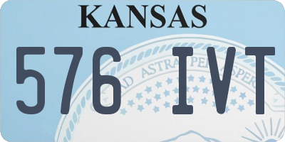 KS license plate 576IVT