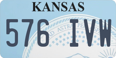 KS license plate 576IVW