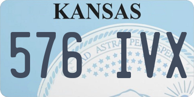 KS license plate 576IVX