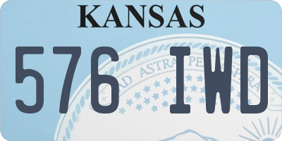 KS license plate 576IWD