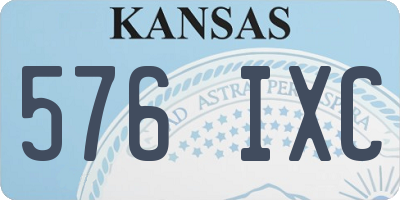 KS license plate 576IXC