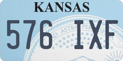 KS license plate 576IXF