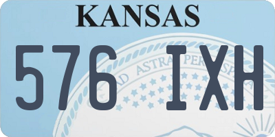 KS license plate 576IXH