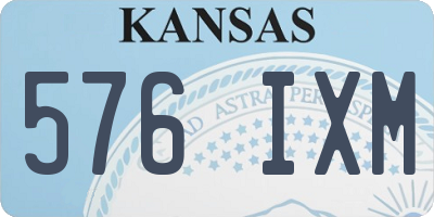 KS license plate 576IXM