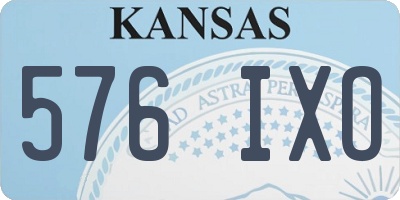 KS license plate 576IXO