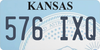 KS license plate 576IXQ