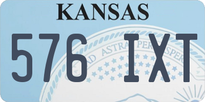 KS license plate 576IXT