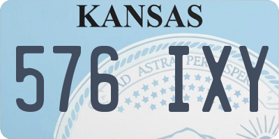 KS license plate 576IXY