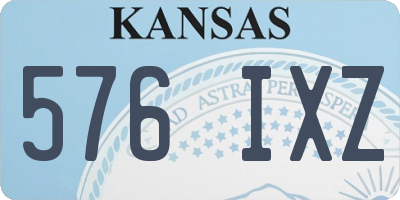 KS license plate 576IXZ