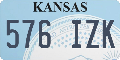 KS license plate 576IZK