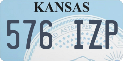KS license plate 576IZP