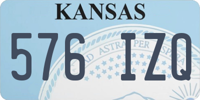 KS license plate 576IZQ