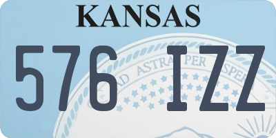 KS license plate 576IZZ