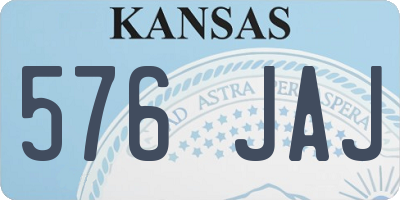 KS license plate 576JAJ