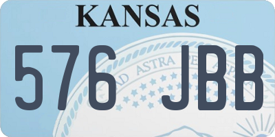 KS license plate 576JBB