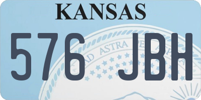 KS license plate 576JBH