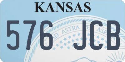 KS license plate 576JCB